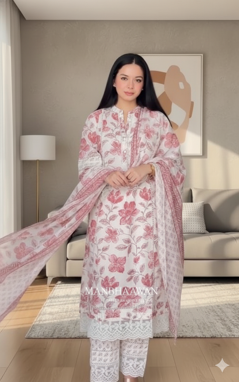 “Nazakat” – Pure Cotton Pakistani Inspired Suit Set - Image 7