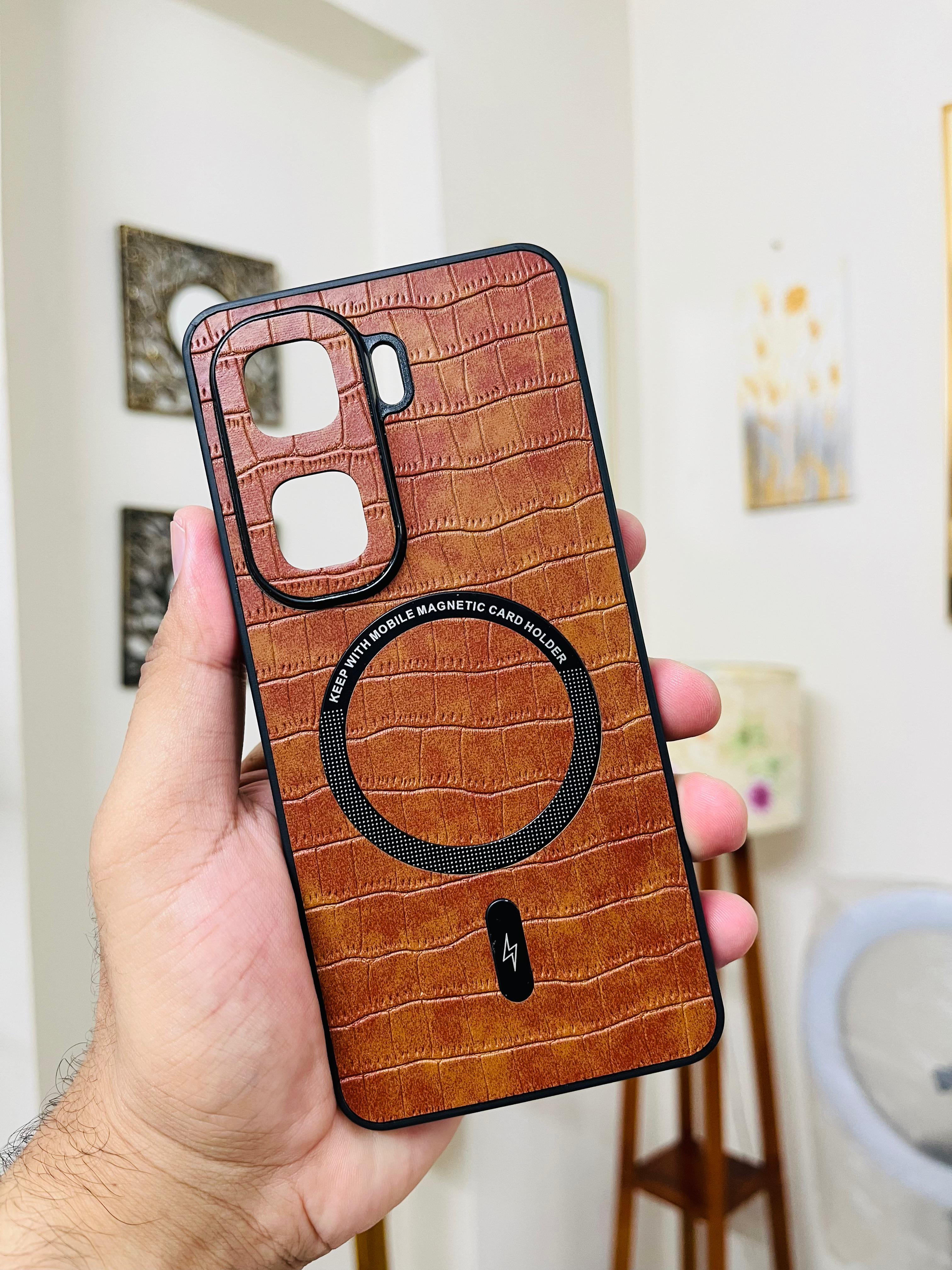 IQOO Neo 10 / Neo 10 Pro Back Cover Leather Finished WIth Magsafe Phone Case Magsafe Working_img_3