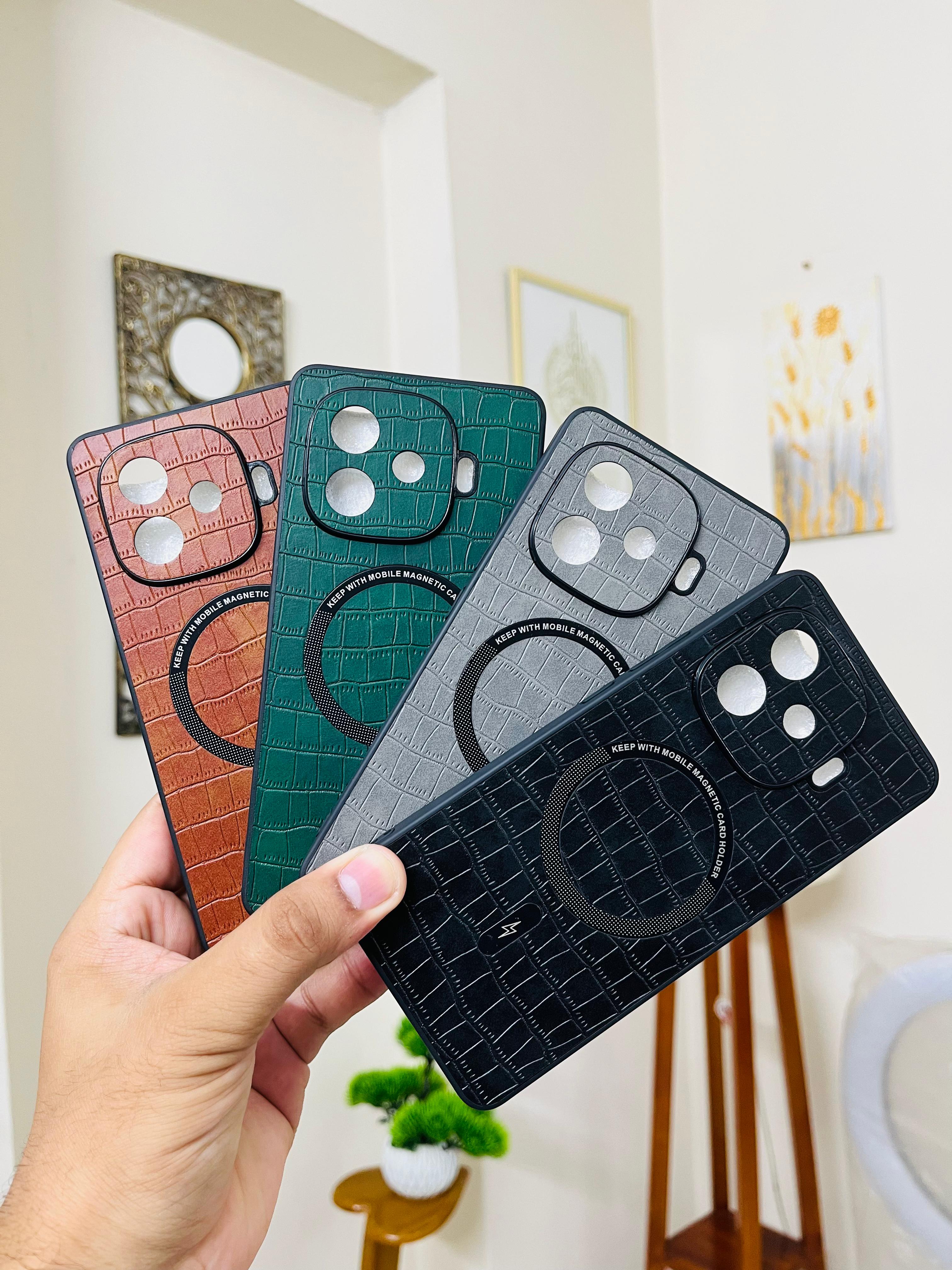 IQoo NEo 10R / IQOO Z9 Turbo / IQOO Z9 Turbo Plus Back Cover Leather Finished With Magsafe Working Phone Case_img_3