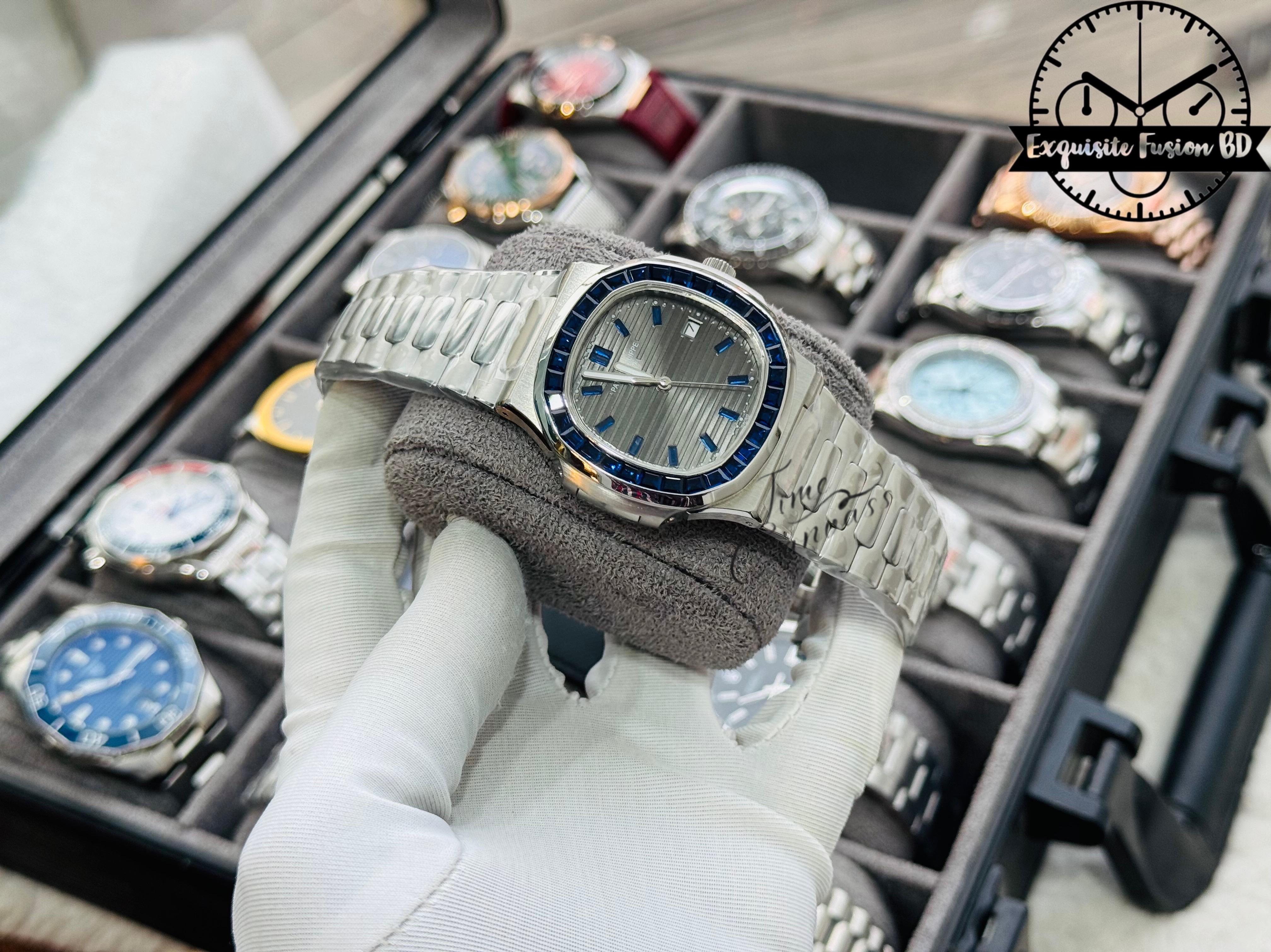 Patek Phillips Nautilus Stone Automatic Euro Grade Watch