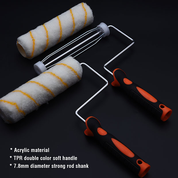 HARDEN 9" Paint Roller and Cover Frame and Paint Roller Cover Microfiber Naps Roller Brush 620135_img_3