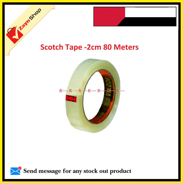 Scotch Tape 2 cm 80 Meters Transparent 1 pcs_img_0