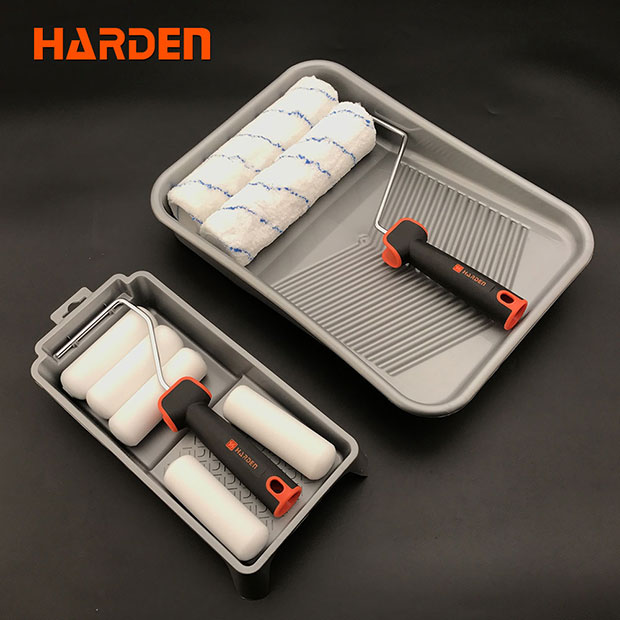 HARDEN 4" 7Pcs Roller Brush Set Cost-effective smart paint roller, painting rollers and brushes, microfiber paint roller set 620133_img_3