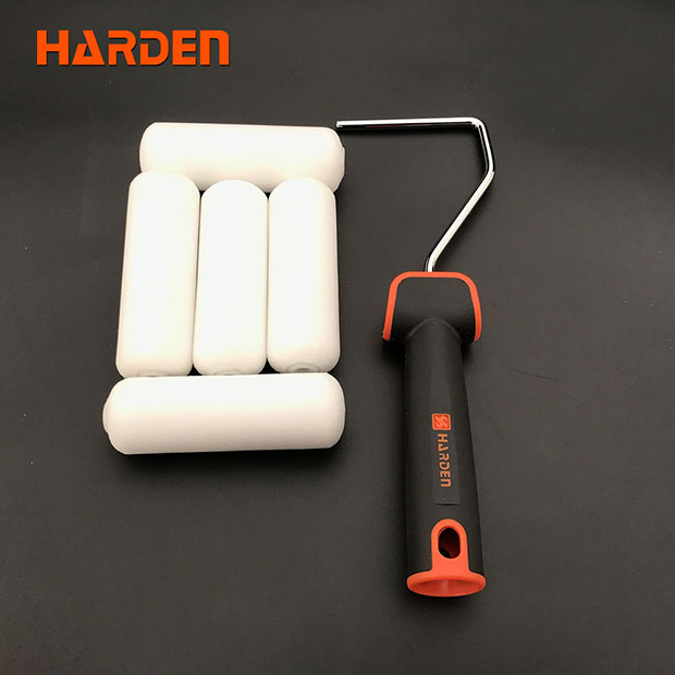 HARDEN 4" 7Pcs Roller Brush Set Cost-effective smart paint roller, painting rollers and brushes, microfiber paint roller set 620133_img_4