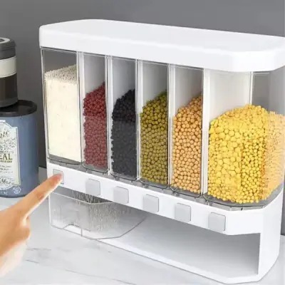 6-in-1 Wall Mounted Food Storage Box for Kitchen_img_1