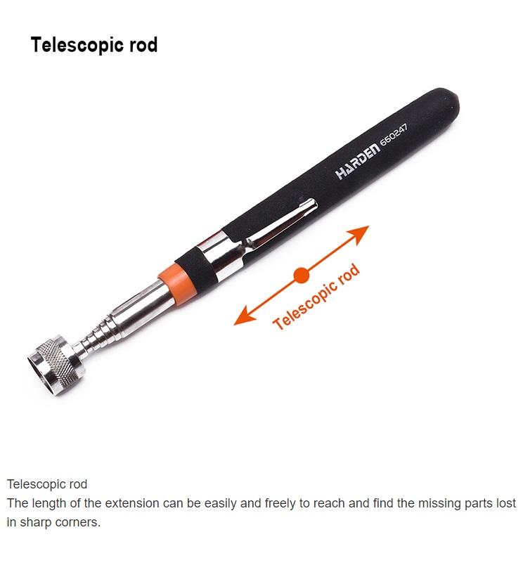 HARDEN Telescopic Pick Up Tools (135 - 640mm | 170-830mm), Household Tool Set Magnet Pickup; Model: 660246 | 660247_img_4