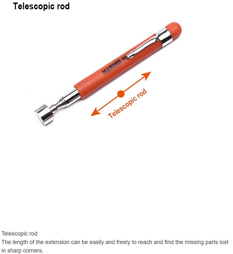 HARDEN Telescopic Pick Up Tools (135 - 640mm | 170-830mm), Household Tool Set Magnet Pickup; Model: 660246 | 660247_img_11