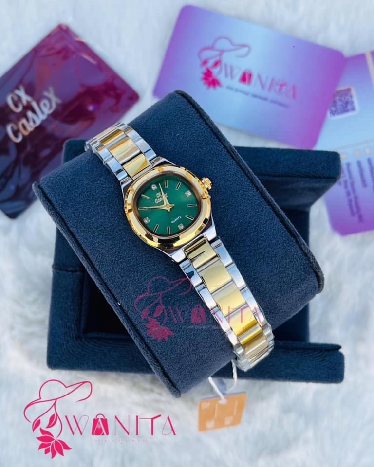 Original Caslex Ladies Green Dial Watch