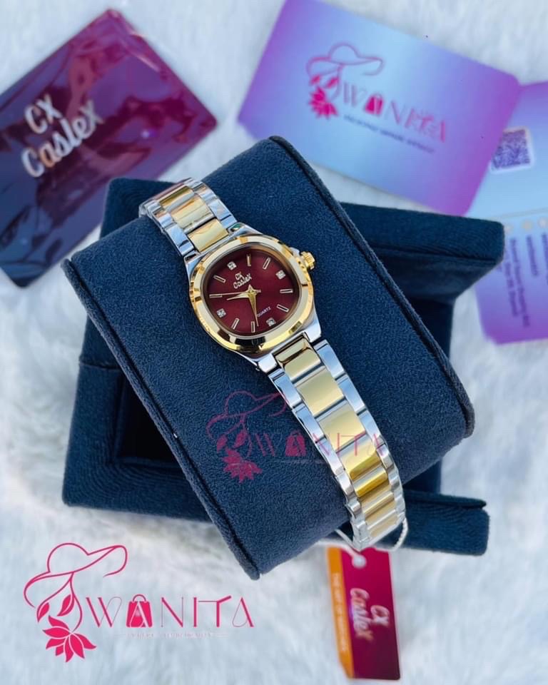 Original Caslex Ladies Merun Dial Watch