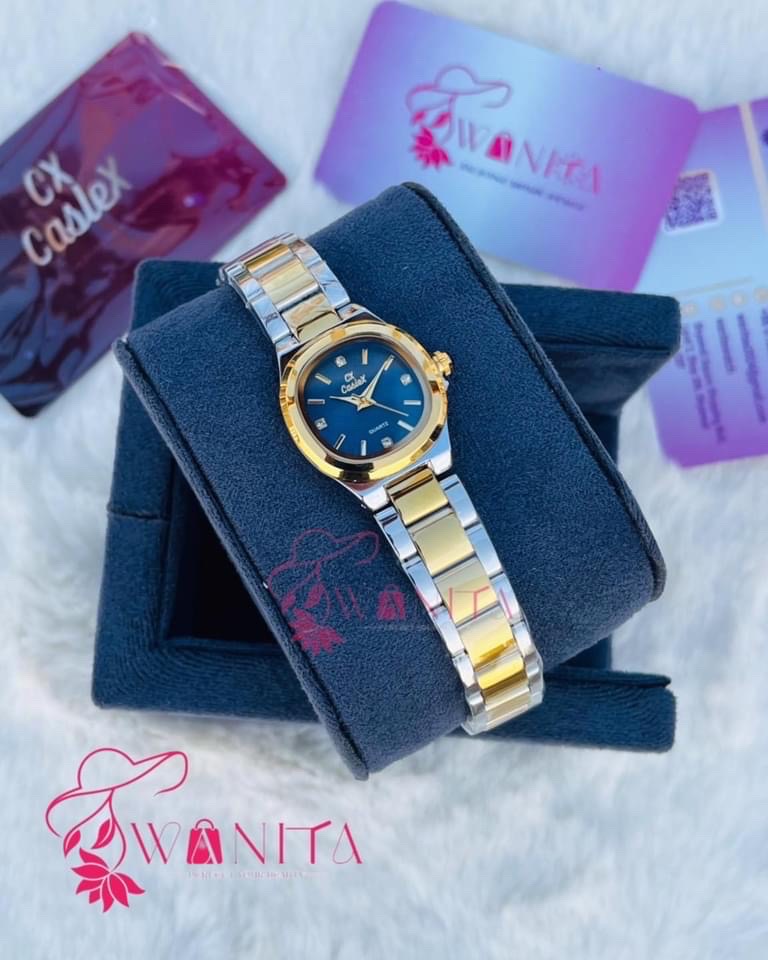 Original Caslex Ladies Sea Blue Dial Watch