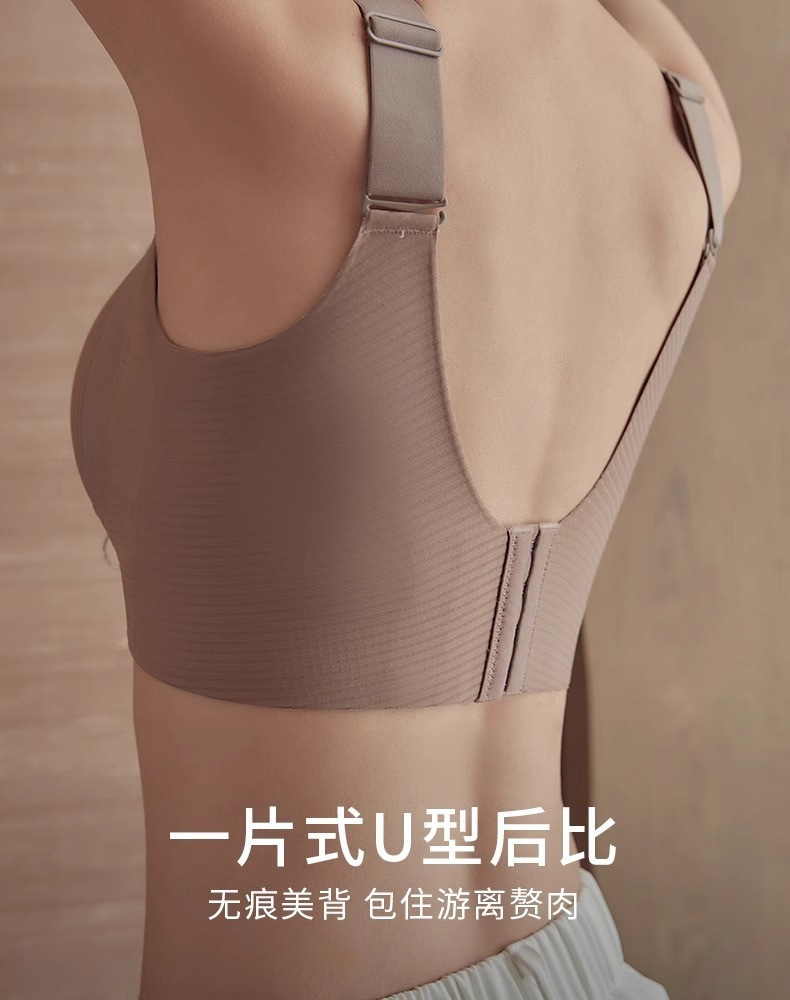 Women's Big Chest Seamless Anti-Sagging Bra Adjustable Full Cup Bra Comfortable Wireless Lingerie_img_1