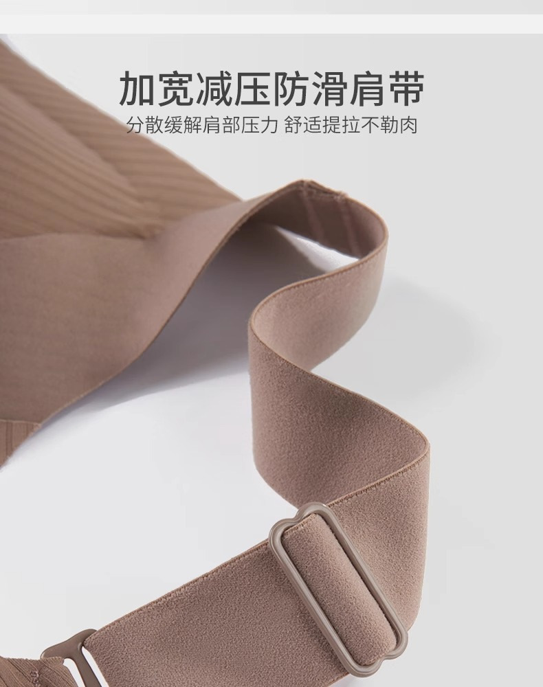 Women's Big Chest Seamless Anti-Sagging Bra Adjustable Full Cup Bra Comfortable Wireless Lingerie_img_3