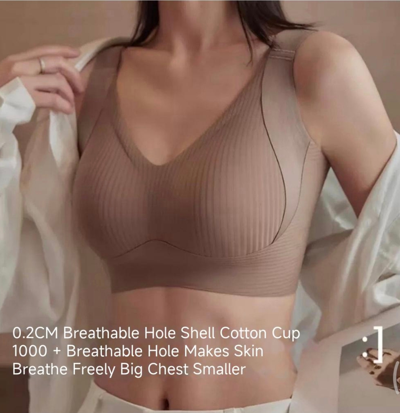 Women's Big Chest Seamless Anti-Sagging Bra Adjustable Full Cup Bra Comfortable Wireless Lingerie_img_8