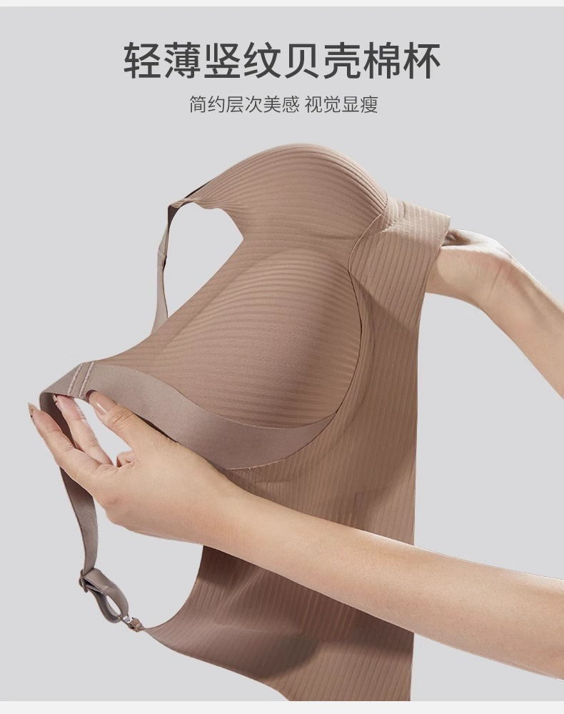 Women's Big Chest Seamless Anti-Sagging Bra Adjustable Full Cup Bra Comfortable Wireless Lingerie_img_13