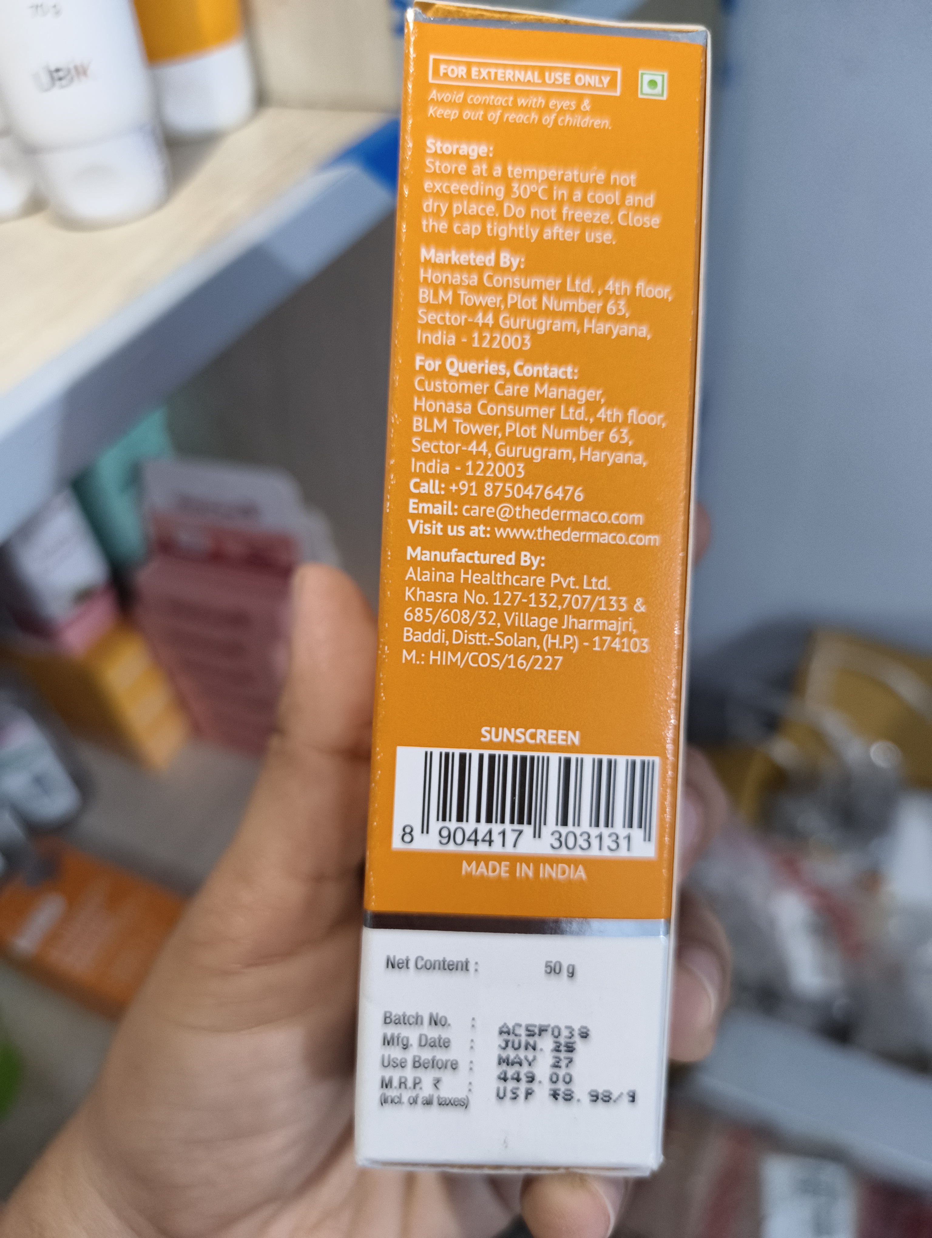 Derma co Pore Minimizing Priming Sunscreen with SPF 50 & PA+++ | 50g_img_2