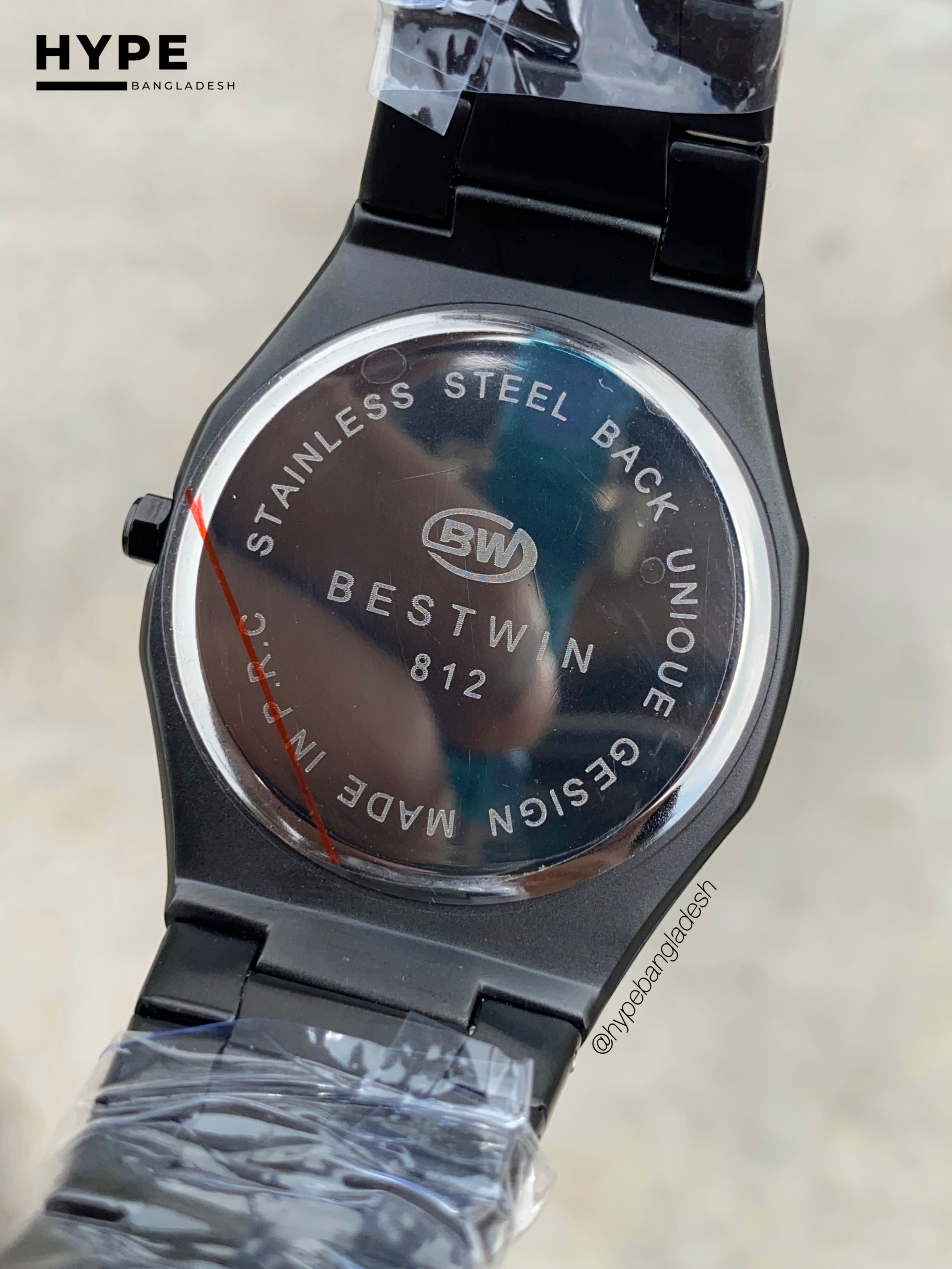 Black & White Arabic Dial Bestwin Stainless Steel Heavyweight Watch_img_5