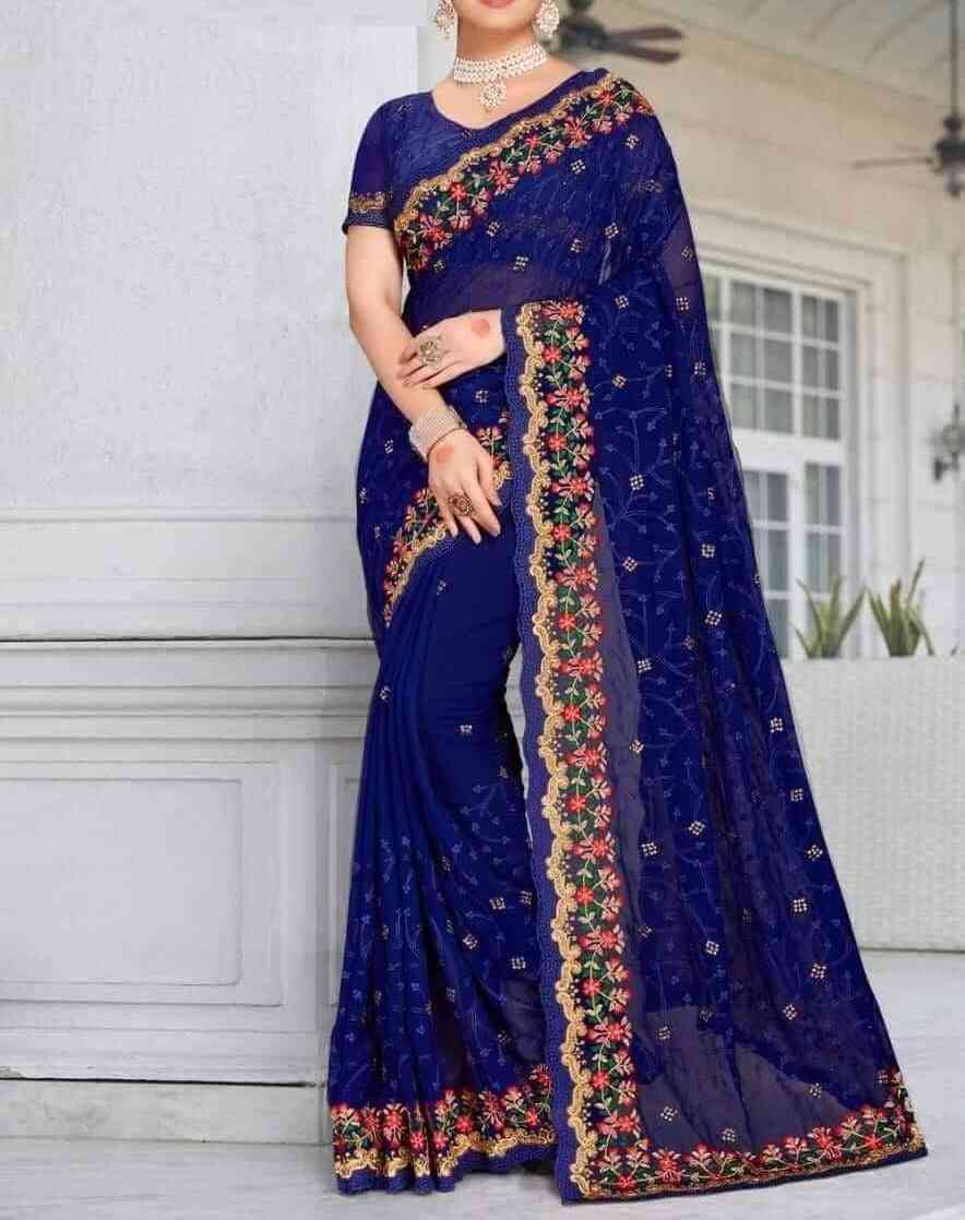 ইন্ডিয়ান জর্জেট শাড়ি।_img_3