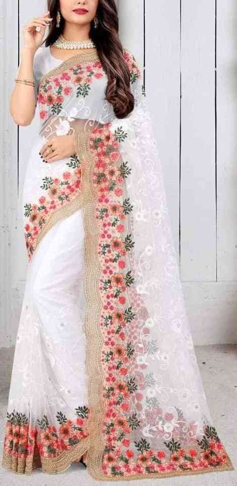 🌱ইন্ডিয়ান জর্জেট শাড়ি।