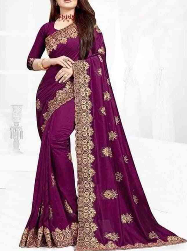 🌱ইন্ডিয়ান জর্জেট শাড়ি।_img_3