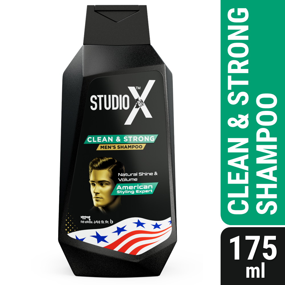 Studio X Clean & Strong Shampoo for Men 175ml (MRP: 270tk)