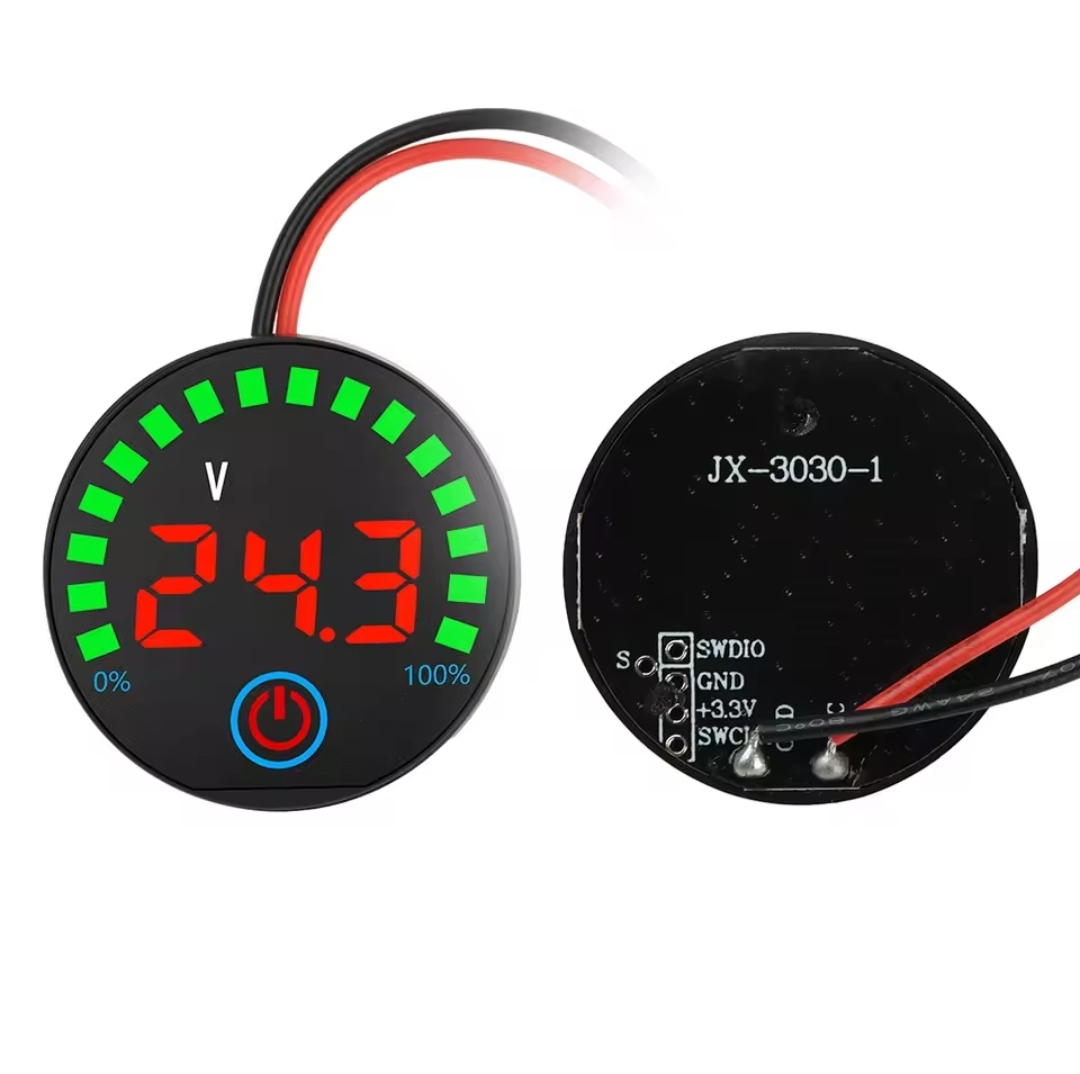 Universal DC 7–55V Digital Battery Level Indicator With Voltage Display And Alarm Function