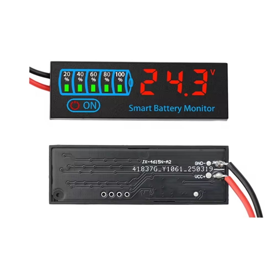 DC 7–55V Smart Battery Level Indicator (JX-4615N-A2) – LCD Voltage & Capacity Meter_img_1