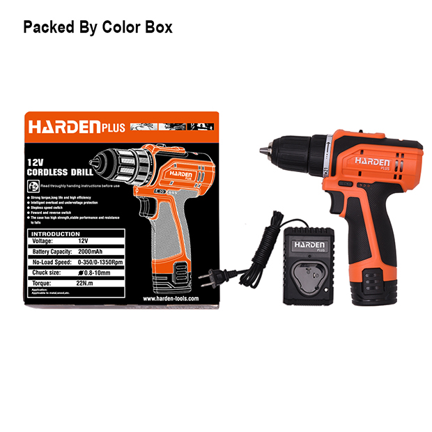 HARDEN 12V Cordless Drill/Driver Kit | 22Nm Torque | 2000mAh Battery & Charger Included | Model: 756012_img_6