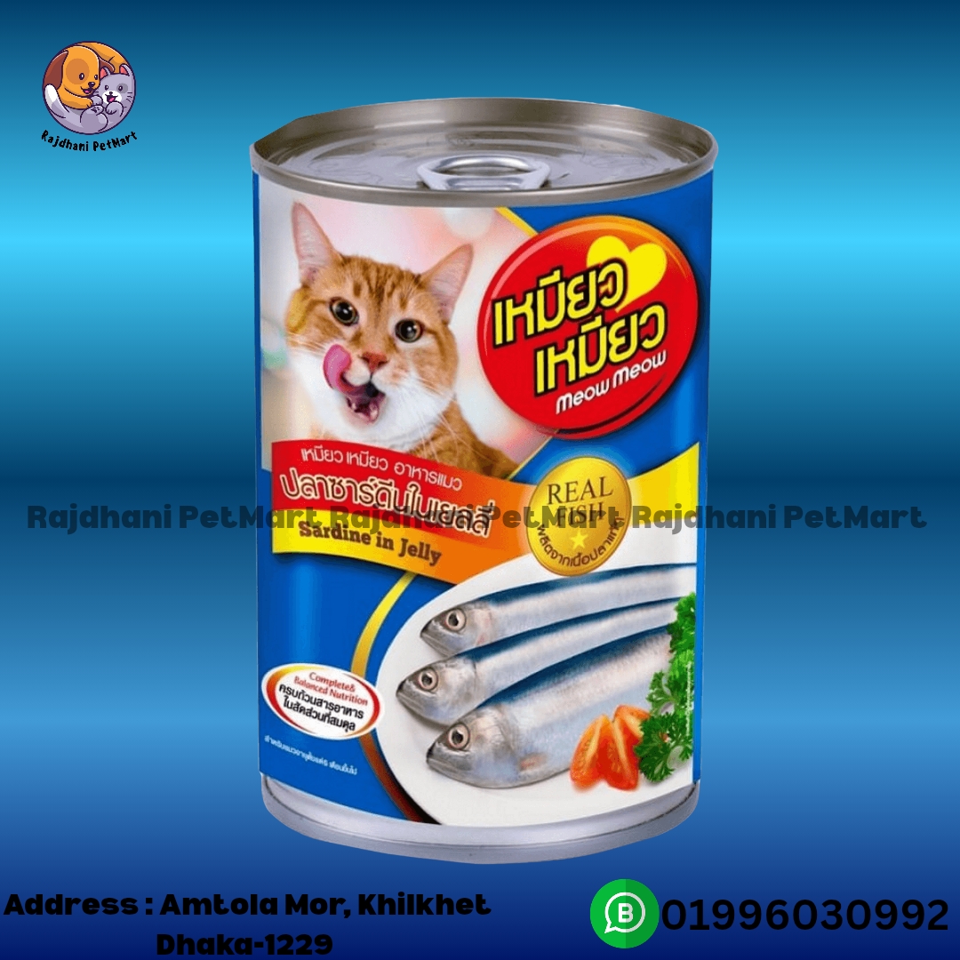 Meow Meow Can Food Sardine In Jelly 400g