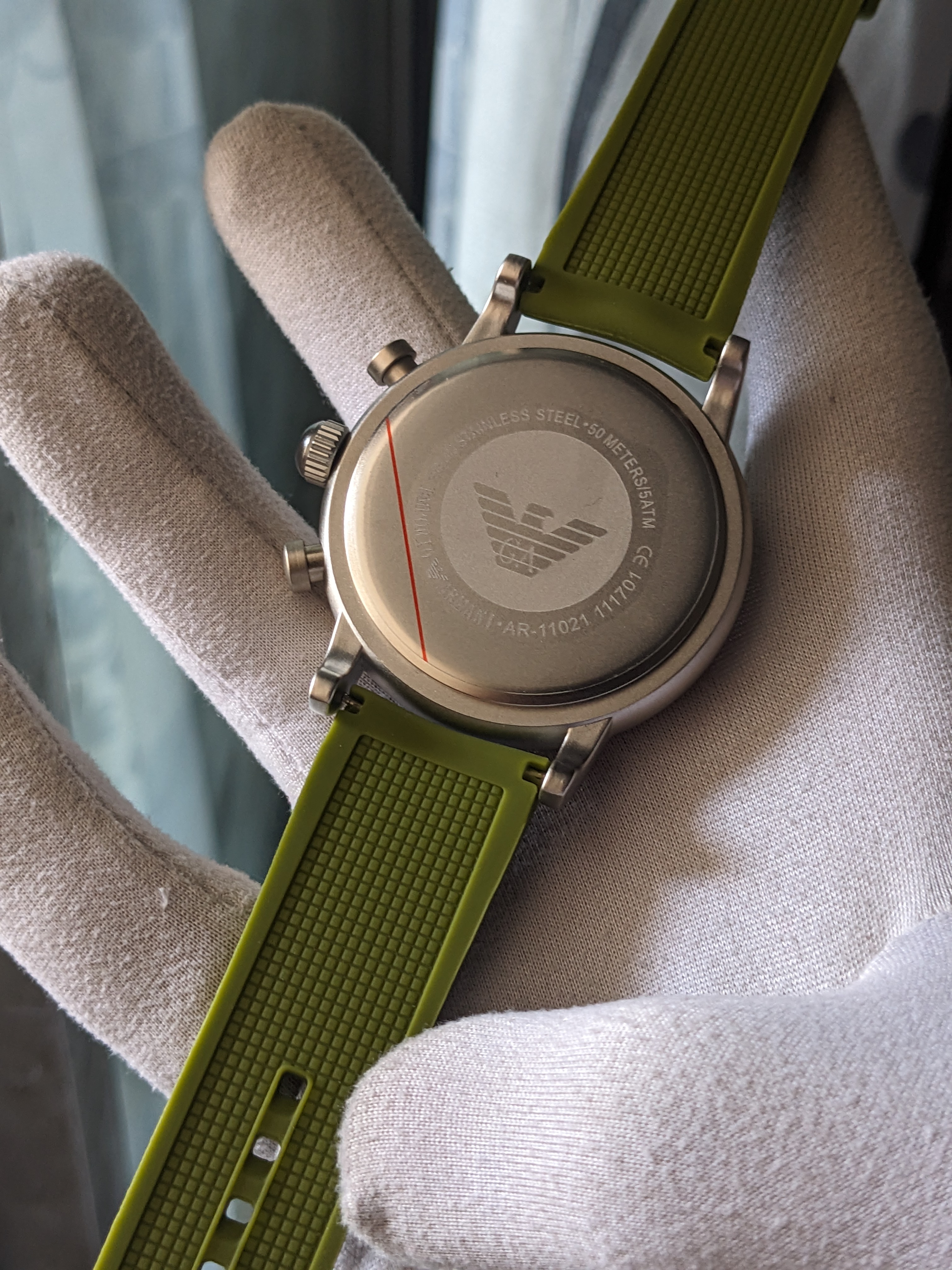 Armani Chronograph Watch White face_img_5