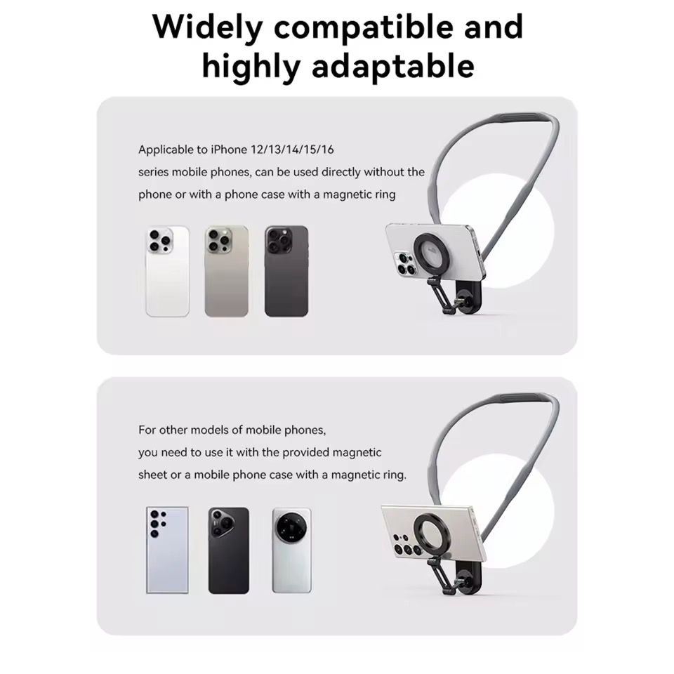 (Standard)ZAREK POV Neck Mount Magnetic Phone Holder for Smart Phones_img_4