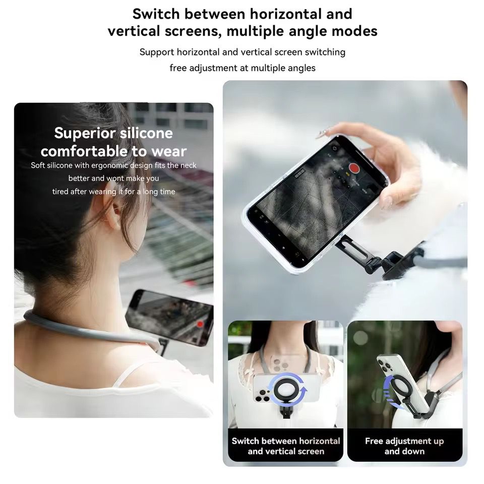 (Standard)ZAREK POV Neck Mount Magnetic Phone Holder for Smart Phones_img_5