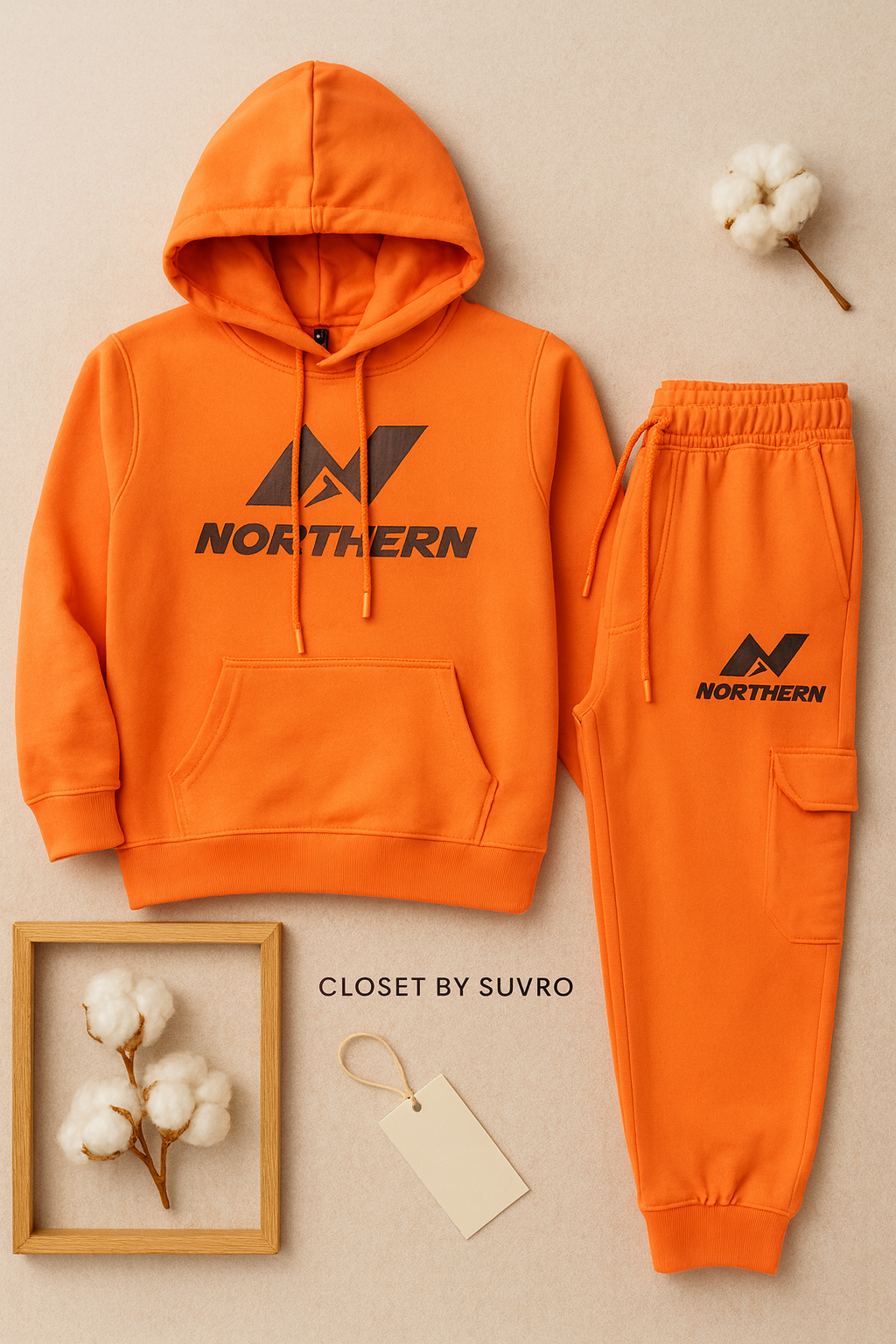 Kids Hoddie Set ( Northern Organge) - Image 6
