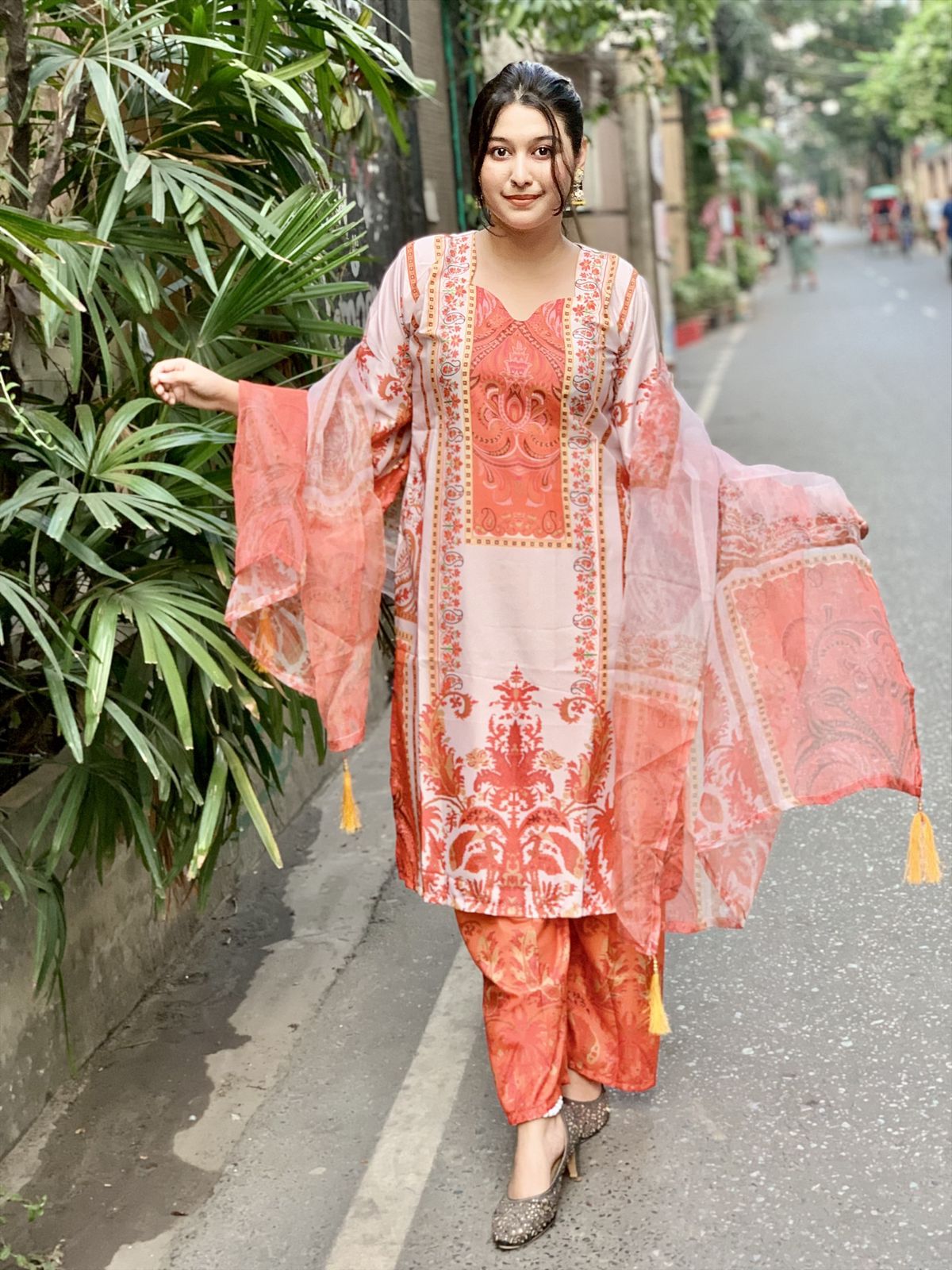 Ready Made Pure Dubai Silk Digital Print Three Piece_img_0