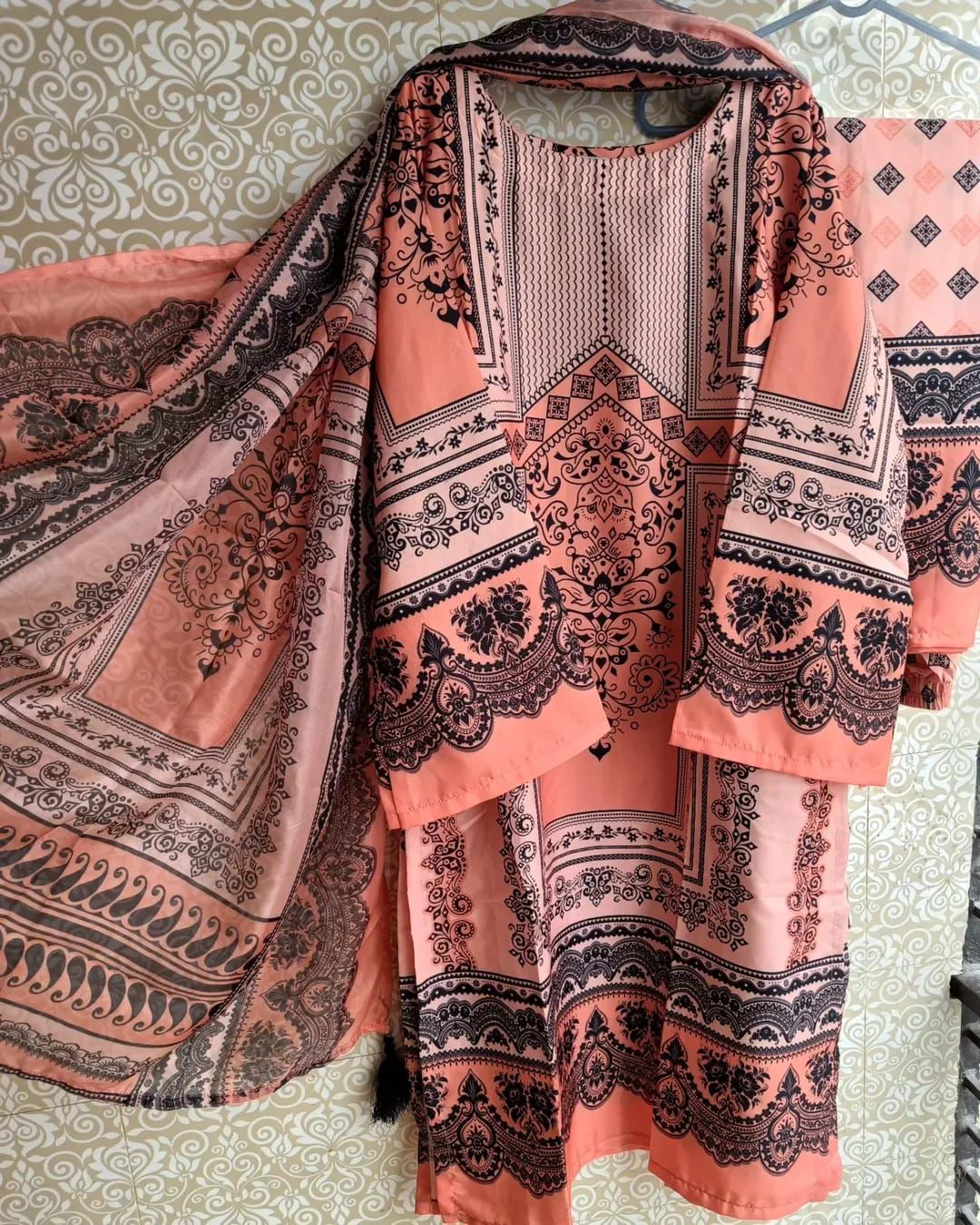 Ready Made Pure dubai silk Digital Print Three Piece_img_0