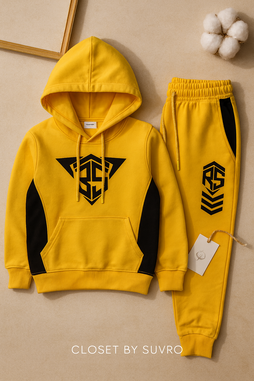 Kids Hoddie set ( RS Yellow) - Image 6