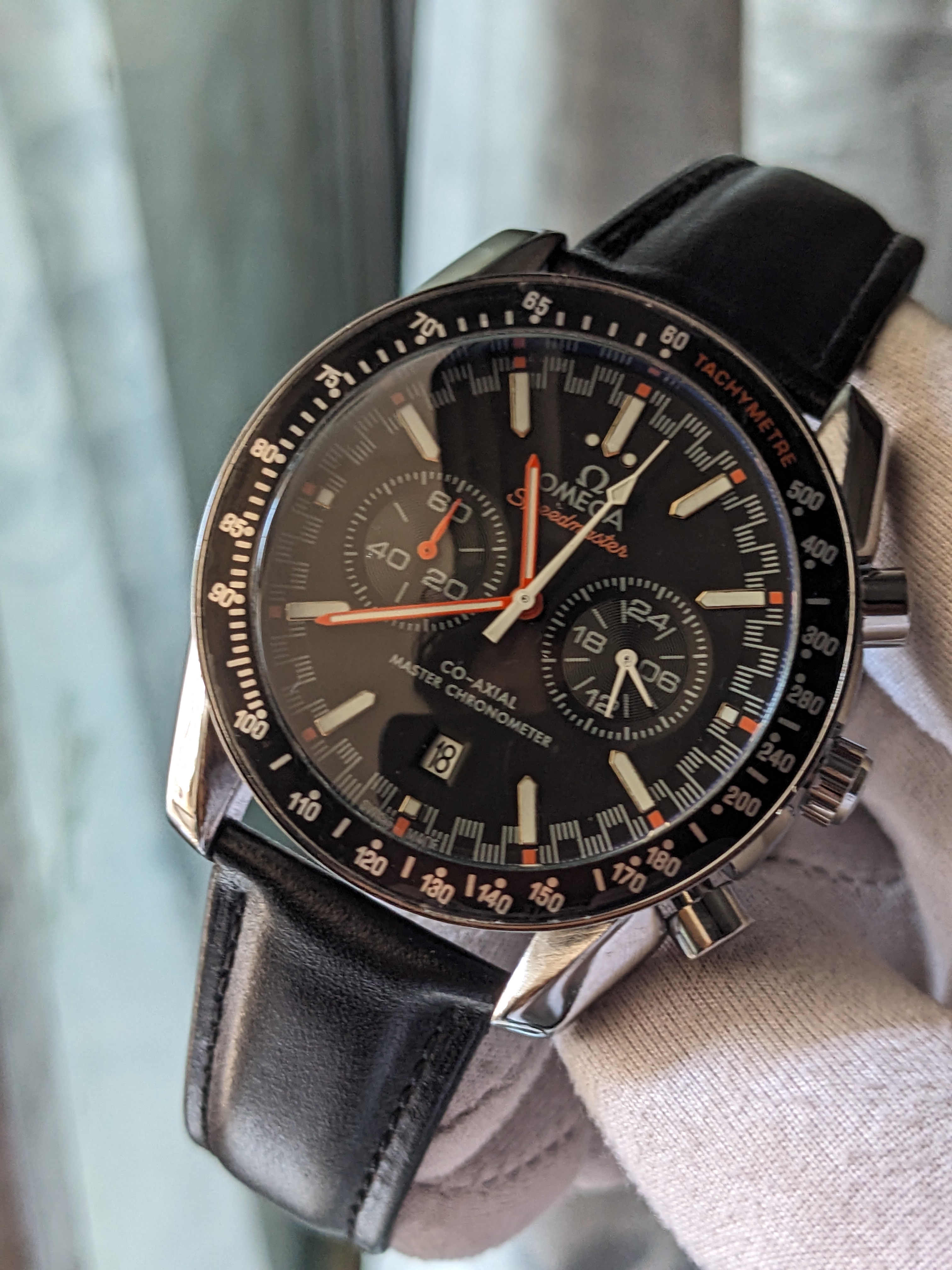 Omega Chronograph Watch Black