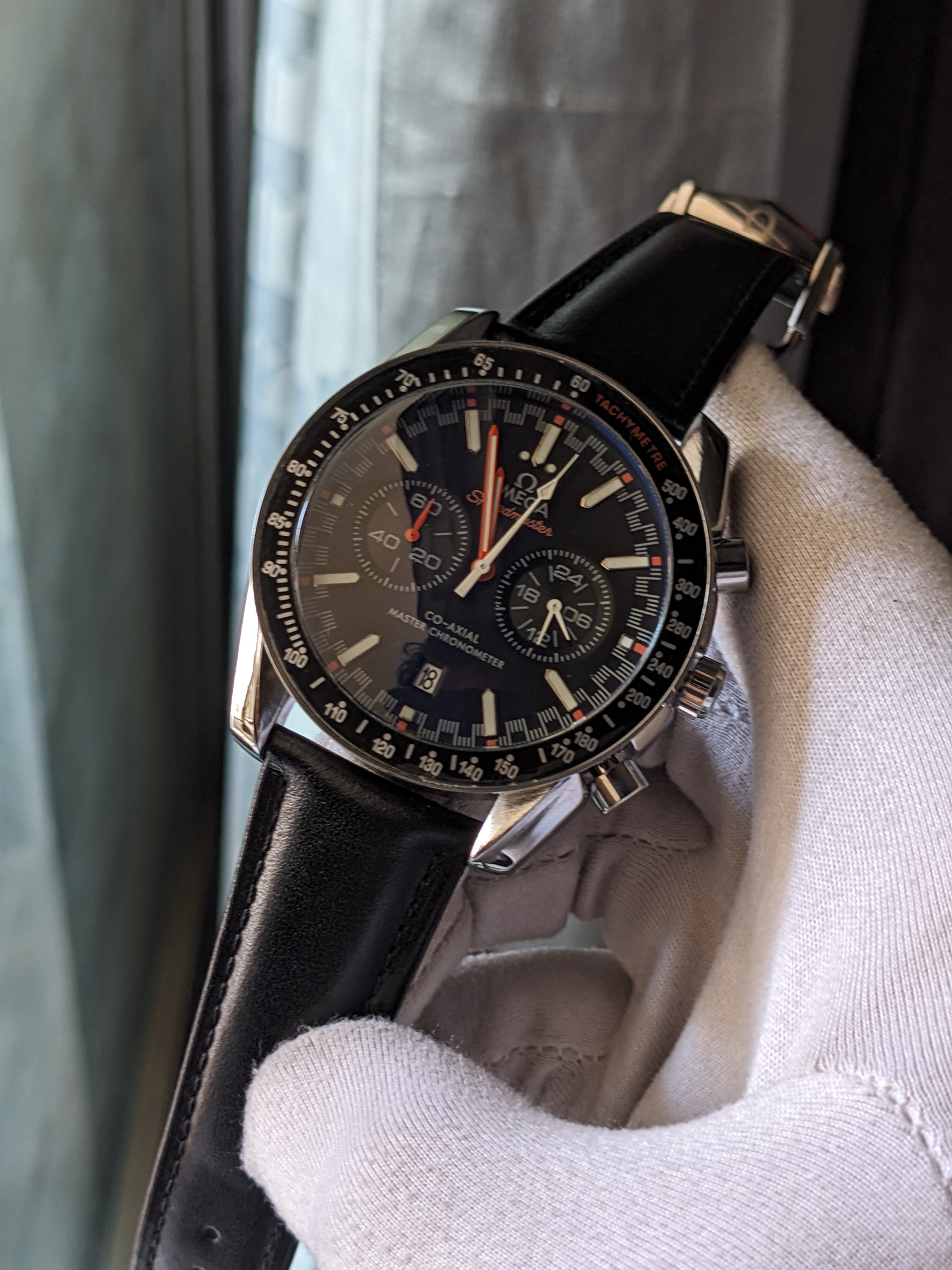 Omega Chronograph Watch Black_img_1