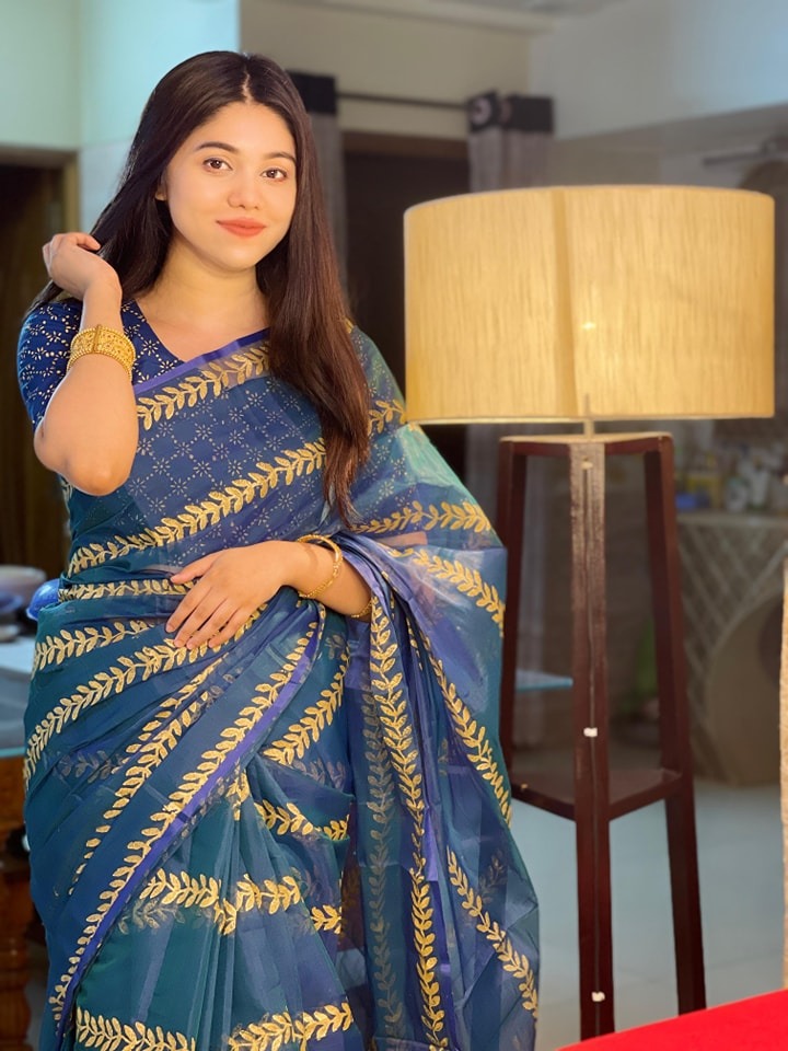 Block Print Saree with Blouse Piece_img_0