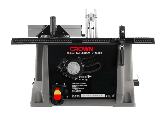 CROWN,CT15209,Professional Table Saw, 1800W, 255mm, 45°, 400x480mm; CT15209_img_1