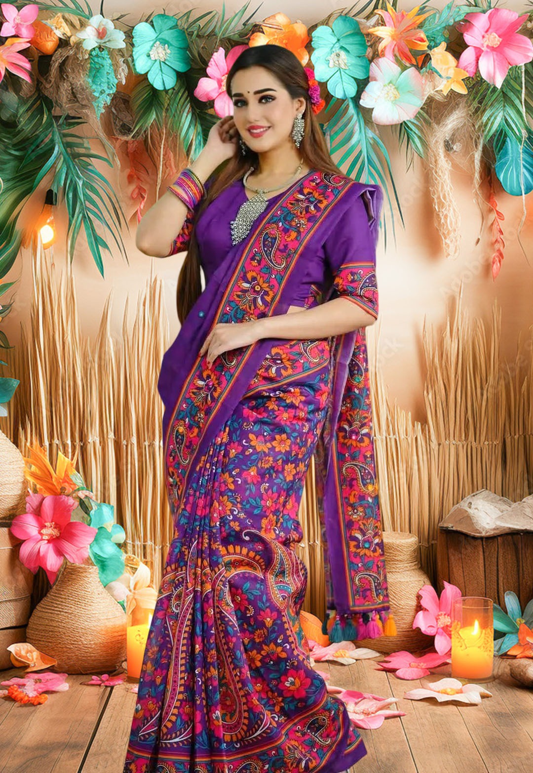 Digital Print Saree with Blouse Piece_img_0
