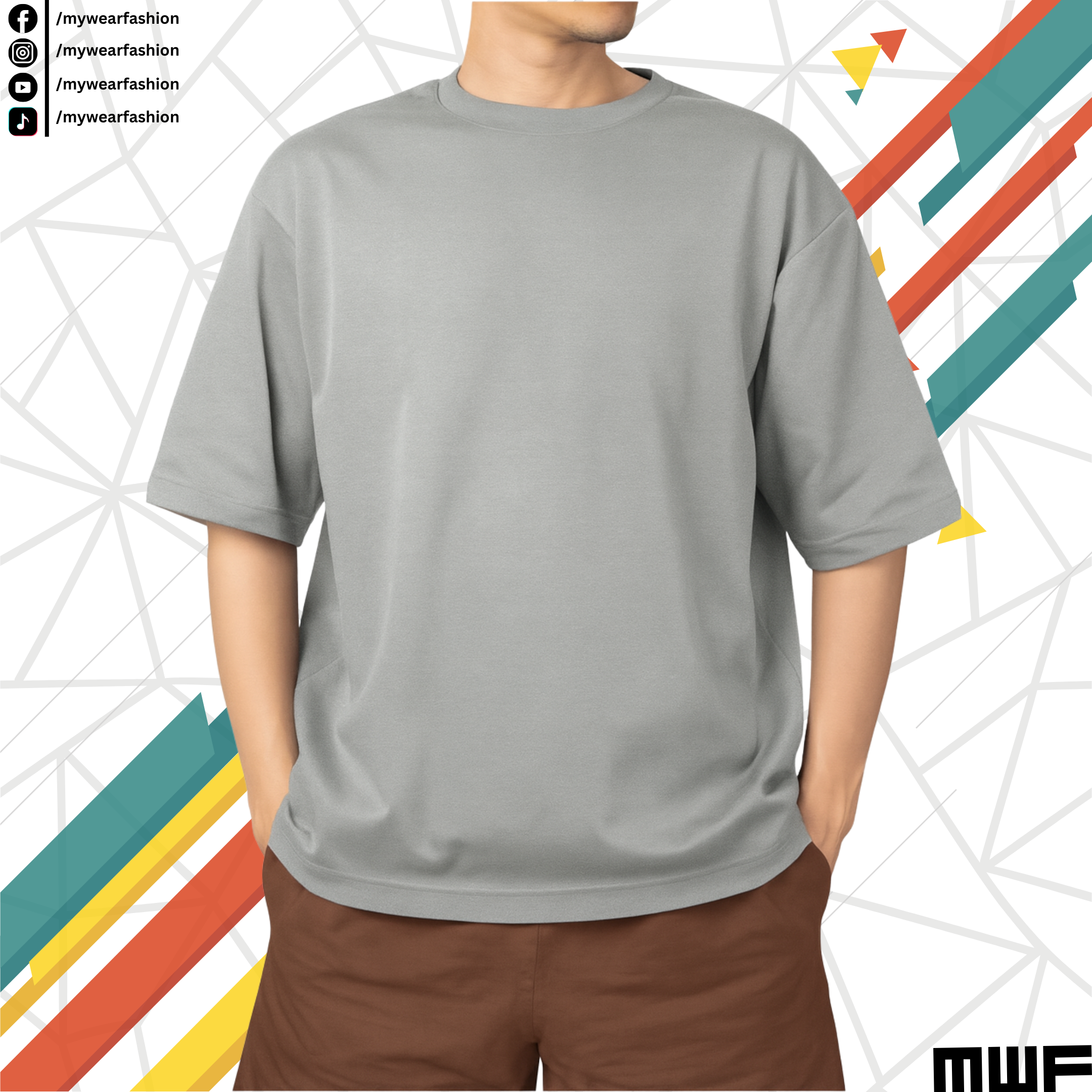 Solid Steel Drop Shoulder T-Shirt || Tees ||