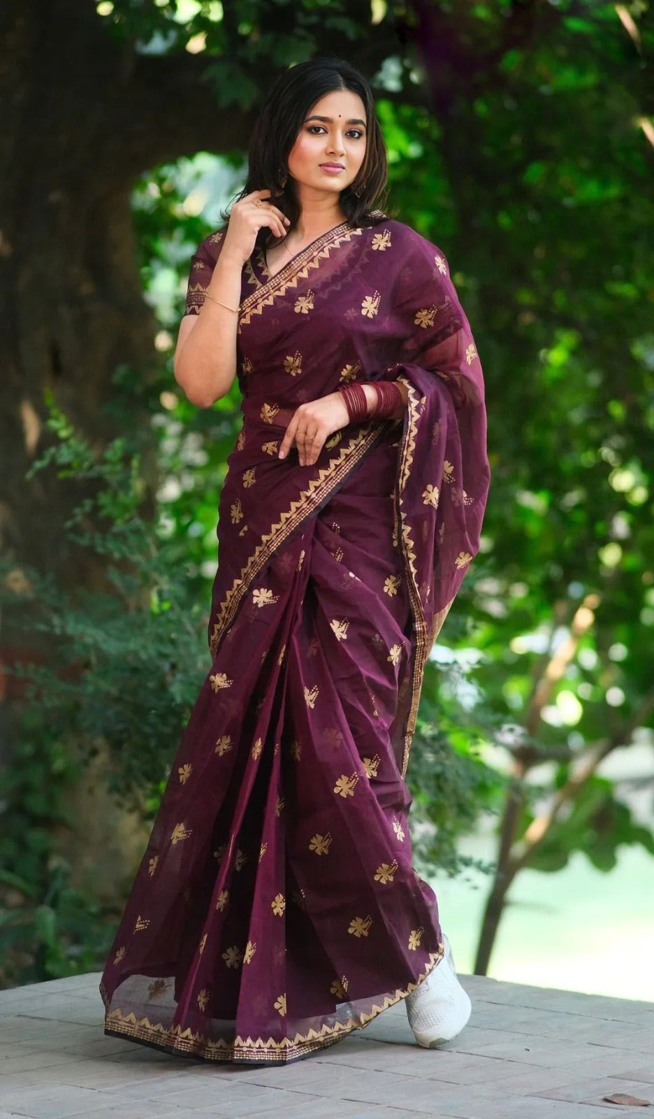 Afsan Print Saree with Blouse Piece_img_0