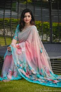 Digital Print Saree With Blouse Piece_img_1