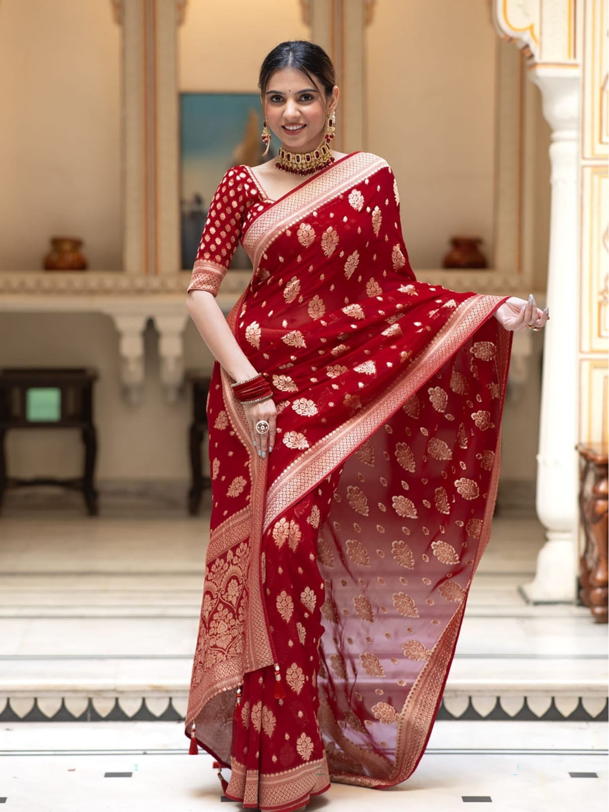 Dhupiyan Saree with Blouse Piece_img_0