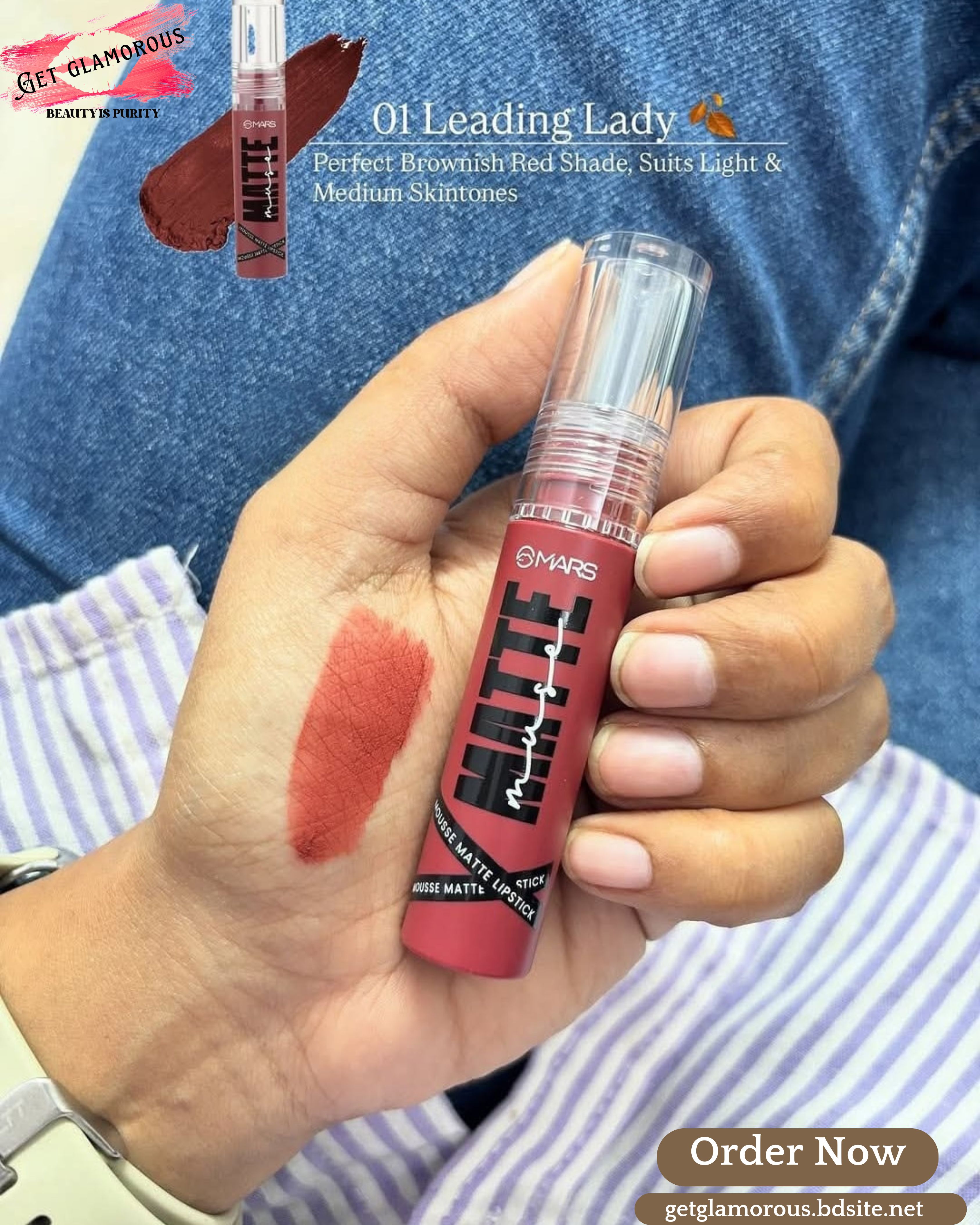 The Mars Matte Muse lipstick