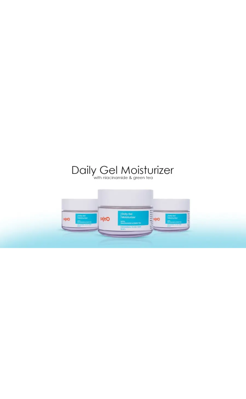 skin'O Daily Gel Moisturizer with Niacinamide & Green Tea 70 ml - Image 3