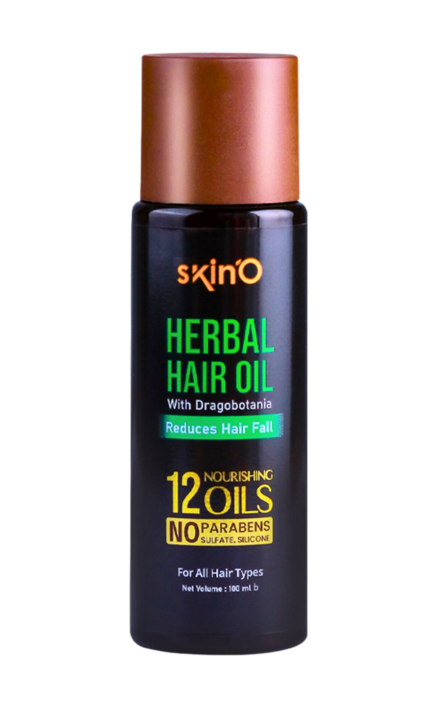 skin'O Herbal Hair Oil With Dragobotania Reduces Hair fall 100 ml - Image 1