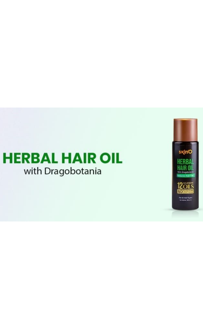 skin'O Herbal Hair Oil With Dragobotania Reduces Hair fall 100 ml - Image 2