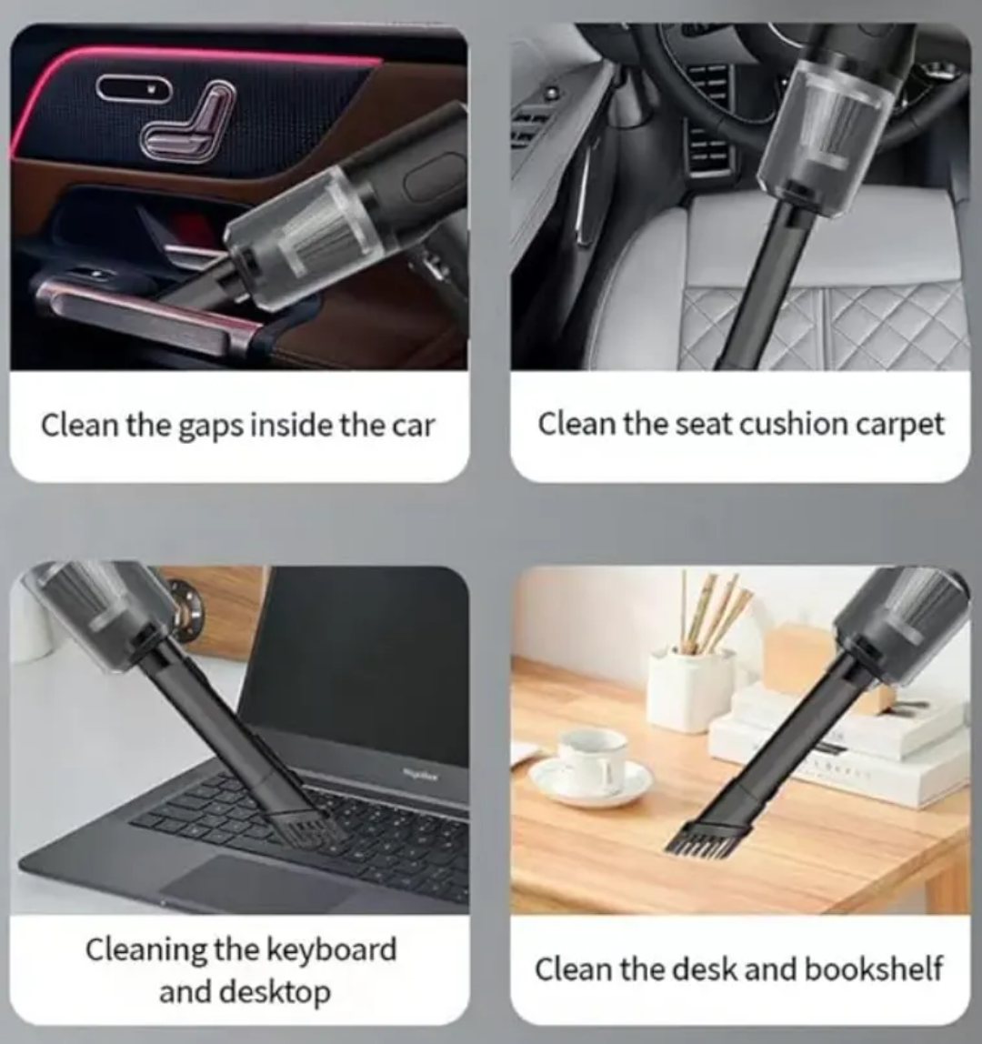 Handheld Car Vacuum Cleaner Rechargeable 2-in-1 Dust Buster Cordless Portable Mini Vacuum Cleaner for Car, Office, Home_img_3