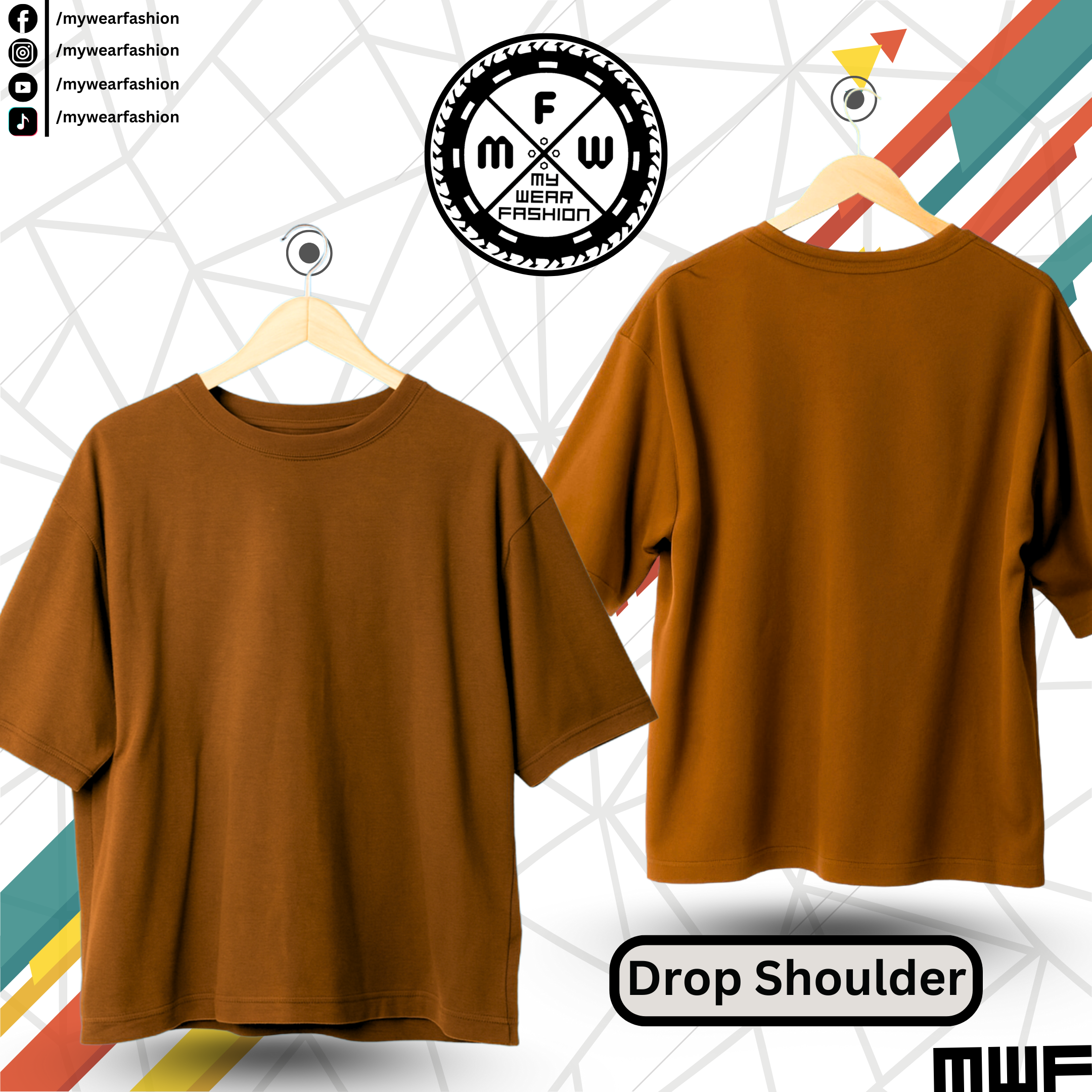Solid Maroon Drop Shoulder T-Shirt || Tees ||_img_2